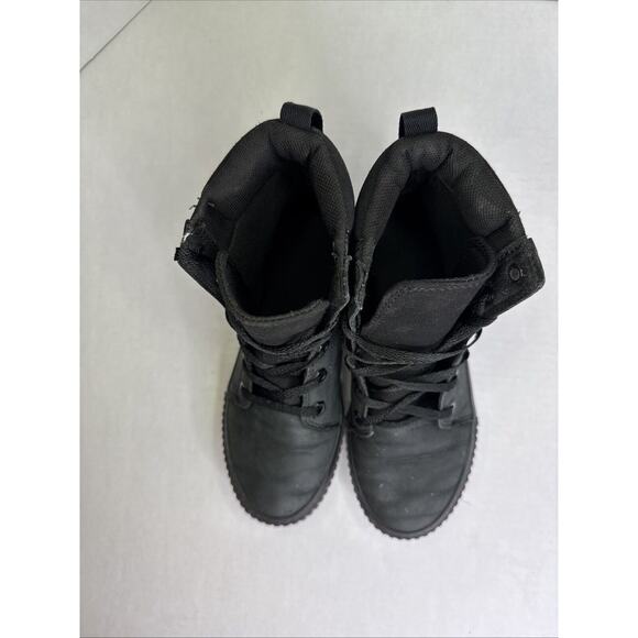 Timberland Black Leather Women's Ankle Boots‎ Size 6 Laced - Picture 6 of 7